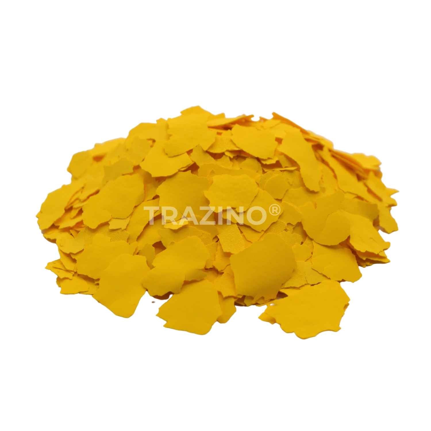 Trazino® Farbchips in Maisgelb zum Einstreuen für Beschichtungen Trazino® Farbchips in Maisgelb zum Einstreuen für Beschichtungen